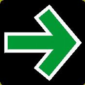 Bild: Verkehrszeichen 720 - (Grünpfeil). Link zu einer vergrößerten Bildansicht in einem neuen Browserfenster